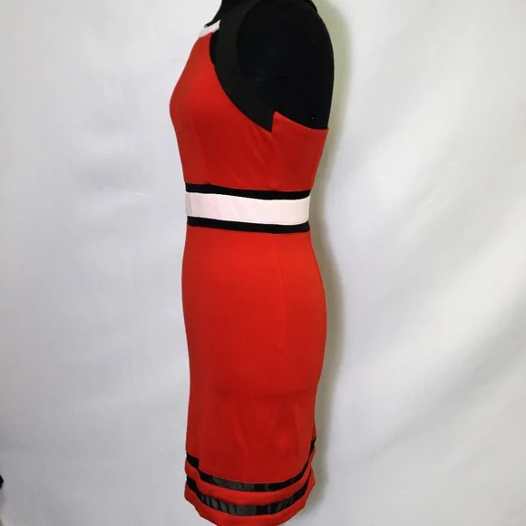 GUESS Striped Open back Sheath Dress Like New Sz Small 4-6 Wmn - Picture 2 of 8